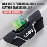 Load image into Gallery viewer, Car Multi-Functional High-Grade Leather Glasses Holder
