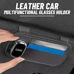 Load image into Gallery viewer, Leather Car Multifunctional Glasses Holder
