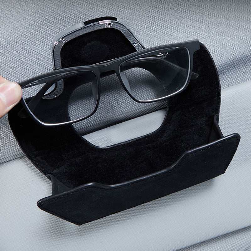 Car Multi-Functional High-Grade Leather Glasses Holder