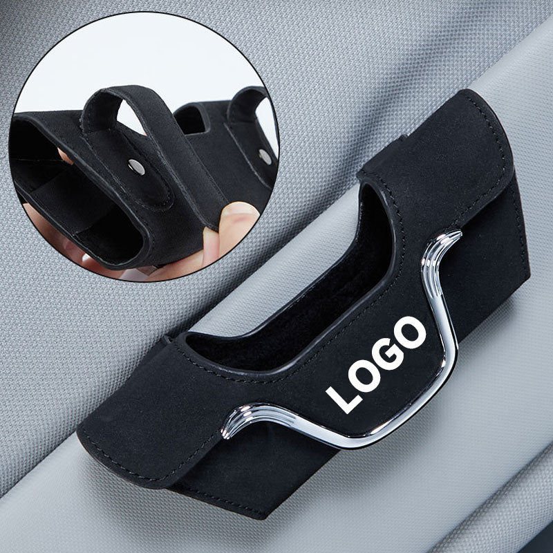 Car Multi-Functional High-Grade Leather Glasses Holder