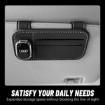 Load image into Gallery viewer, Leather Car Multifunctional Glasses Holder
