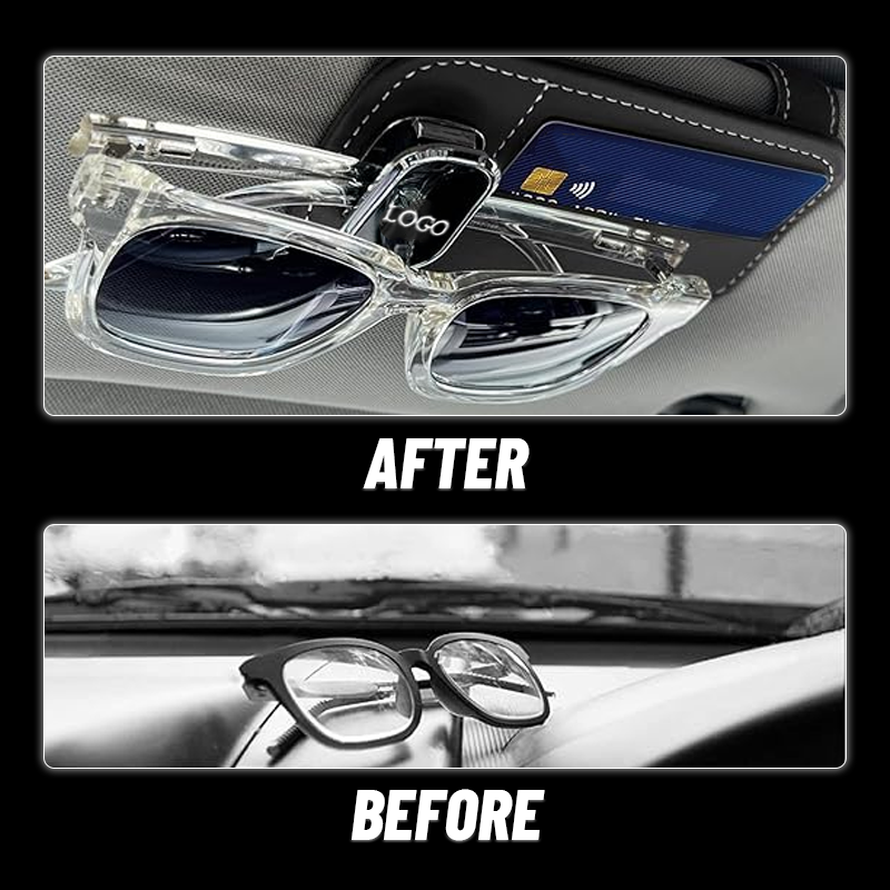 Leather Car Multifunctional Glasses Holder