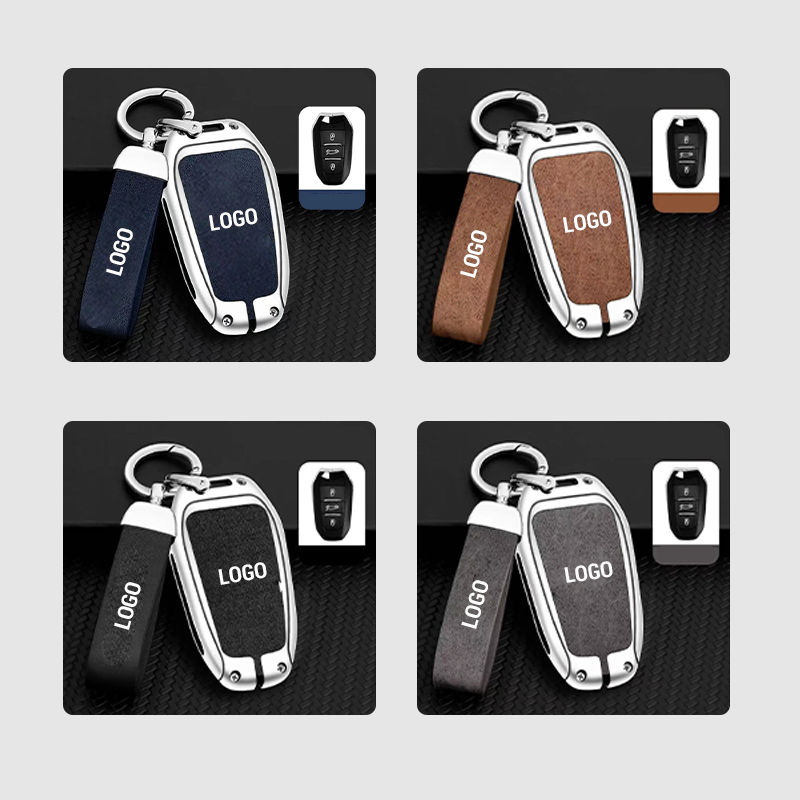 Suitable for Peugeot cars - Genuine leather key cover