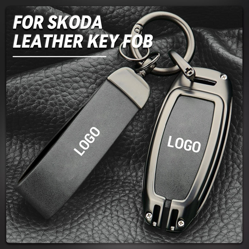 Suitable for Skoda car cars - genuine leather key cover