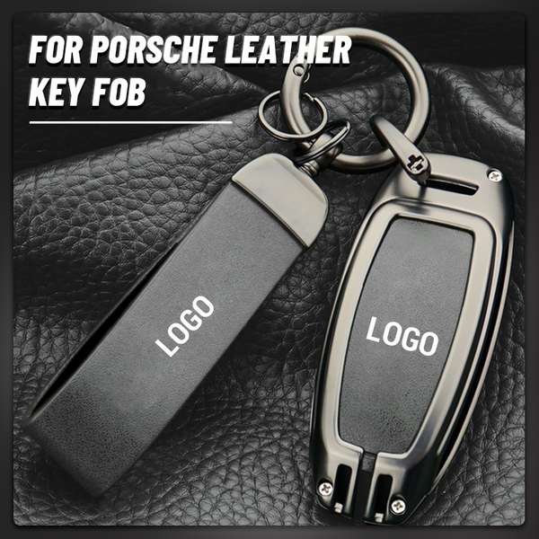 AUTHENTIC PORSCHE KEYCHAIN IN CLASSIC BLACK KEY RING